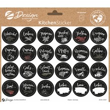 Z-Design Trend Sticker Küche, Gewürze, 48 Aufkleber