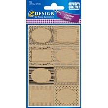 Z-Design Papier Sticker, Beschiftung gemustert, 16 Aufkleber