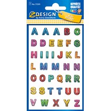 Z-Design Glitter Sticker, Buchstaben, 40 Aufkleber