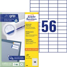 Avery Zweckform Etiketten 52,5x21,2 mm, 100 Bögen, mit ultragrip
