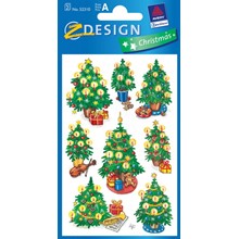 Z-Design Weihnachtliche Sticker beglimmert Christbäume