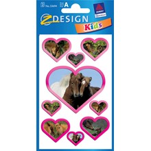 Z-Design Papier Sticker, Pferdefoto Herz