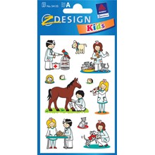 Z-Design Papier Sticker, Tierklinik, beglimmert