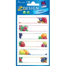Z-Design Haushaltsetikett Papier Rahmen Obst