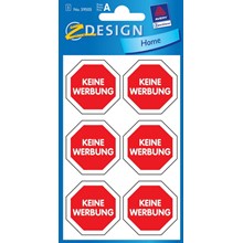 Z-Design Hinweisetiketten Keine Werbung auf Stopschild