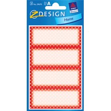 Z-Design Haushaltsetiketten rot-weiße Punkte