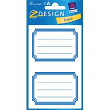 Z-Design Buchetiketten Rahmen blau