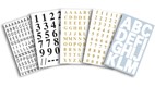 Hochzeits-Sticker - Buchstaben & Zahlen