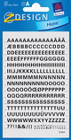 ZD-3764 - Z-Design Buchstaben abreibbar, schwarz, Schrift Univers Bold 16pt