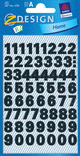 ZD-3781 - Z-Design Zahlen wetterfest, schwarz, Schrift Univers Medium 38pt