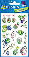 ZD-39125 - Z-Design Ostern Papier Sticker, Porzellan-Eier, geprägt
