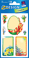ZD-39133 - Z-Design Ostern Papier Sticker, Widmung, beglimmert