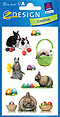ZD-39142 - Z-Design Papier Sticker Hasenfotos + Ostereier