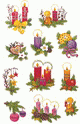 ZD-4050 - Z-Design Weihnachtliche Sticker beglimmert Kerzengestecke
