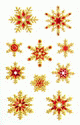 ZD-52130 - Z-Design Weihnachtssticker aus transparenter Folie beglimmert Sterne