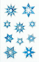 ZD-52131 - Z-Design Weihnachtssticker aus transparenter Folie beglimmert Sterne