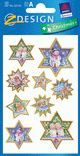 ZD-52143 - Z-Design Weihnachtliche Sticker Sterndesign goldgeprägt