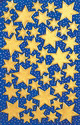 ZD-52243 - Z-Design Weihnachtssticker Glanzfolie Sterne gold