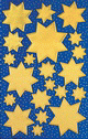 ZD-52246 - Z-Design Weihnachtssticker Glanzfolie Sterne gold