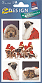 ZD-52269 - Z-Design Weichnachten Papier Sticker, Hund