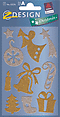 ZD-52276 - Z-Design Weinachten Glamour Sticker, Weihnacht, gold / silber