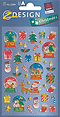 ZD-52284 - Z-Design Weihnachten Glossy Sticker, Schneekugel + Geschenke