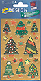 ZD-52288 - Z-Design Weihnachten Metallic, Sticker Bäume
