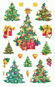 ZD-52401 - Z-Design Weihnachtliche Sticker Weihnachtsbäume
