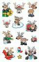 ZD-52408 - Z-Design Weihnachtliche Sticker Rentiere mit Schlitten