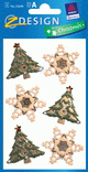 ZD-52640 - Z-Design Collage Geschenk Sticker, Baum+Stern