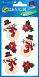 ZD-52642 - Z-Design Collage Geschenk Sticker, Schneemann+Blume