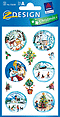 ZD-52658 - Z-Design Weihnachten Papier Sticker Situationskugel beglimmert