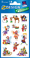 ZD-52660 - Z-Design Weihnachten Papier Sticker Weihnachtselfen beglimmert
