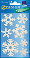 ZD-52668 - Z-Design Weihnachten Glitter Sticker Eiskristall weiß