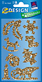 ZD-52669 - Z-Design Weihnachten Glitter Sticker Weihnachts-Designs gold