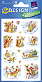 ZD-52710 - Z-Design Weihnachten Papier Sticker Nostalgischer Nikolaus