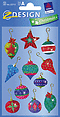 ZD-52715 - Z-Design Weihnachten Papier Sticker Zauberkugeln beglimmert