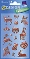 ZD-52716 - Z-Design Weihnachten Papier Sticker Rentier beglimmert