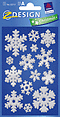 ZD-52717 - Z-Design Weihnachten Glanzfolie Eiskristall silber