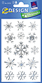 ZD-52722 - Z-Design Weihnachten Effektfolie Eiskristalle silber
