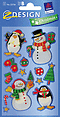 ZD-52726 - Z-Design Weihnachten Collage Sticker Schneemann Pinguin