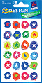 ZD-52744 - Z-Design Papier Sticker Sterne, bunt spray