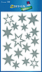 ZD-52824 - Z-Design Fensterschmuck klein Weihnachten 150x205mm Sterne silber