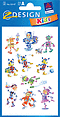 ZD-53147 - Z-Design Papier Sticker Roboter, geprägt