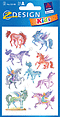 ZD-53148 - Z-Design Papier Sticker Einhörner, geprägt