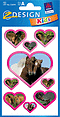 ZD-53694 - Z-Design Papier Sticker, Pferdefoto Herz