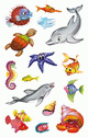 ZD-53707 - Z-Design Sticker beglimmert Meerestiere