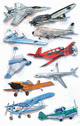 ZD-53751 - Z-Design Sticker Metallic Flugzeuge