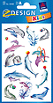 ZD-54048 - Z-Design Papier Sticker, Delphine, beglimmert