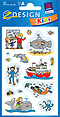 ZD-54136 - Z-Design Papier Sticker, Forscher Meer, beglimmert